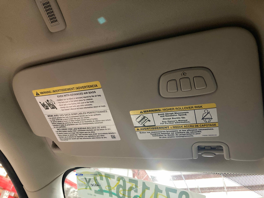 Interior Sun Visors Ford Ranger 2019 - NW426225